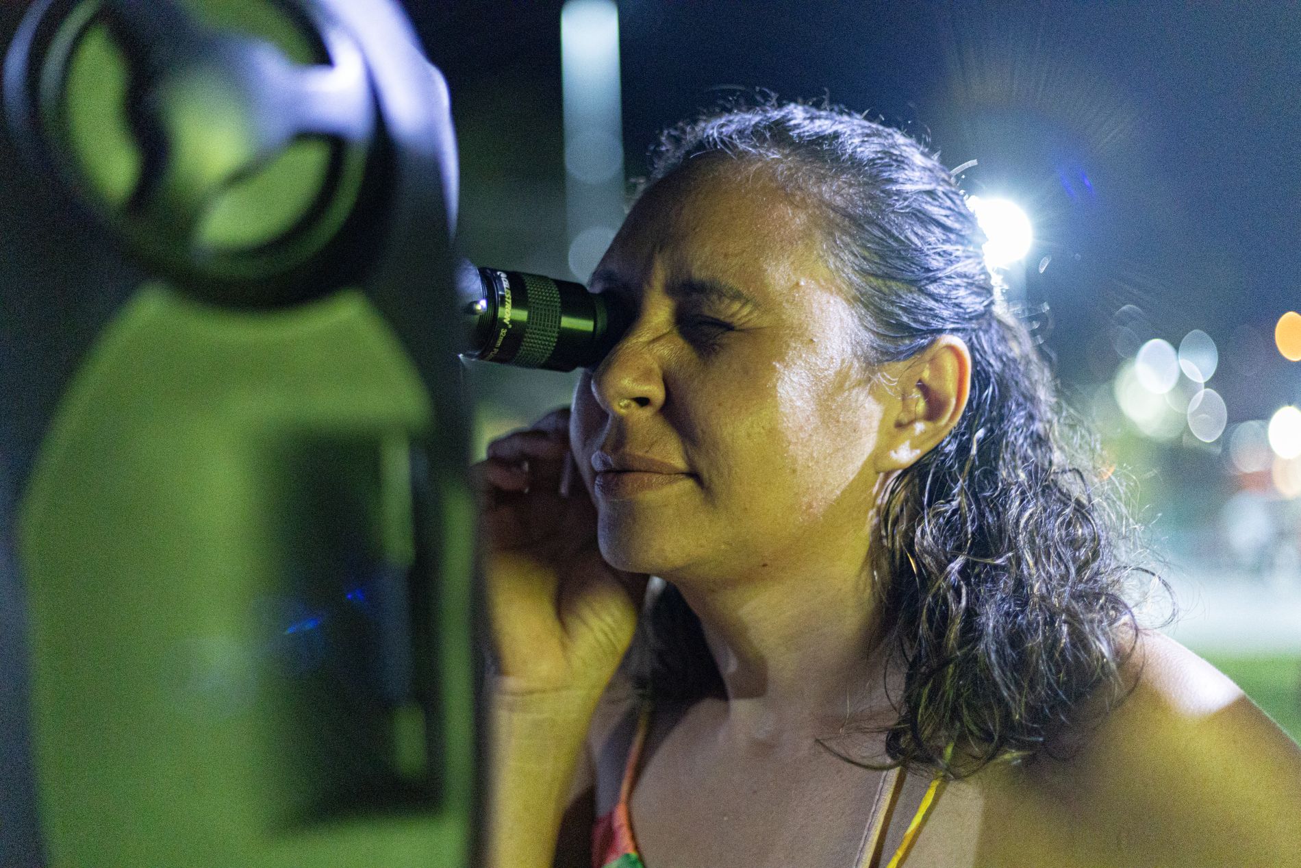 Observação Astronômica – Lua Com o Núcleo de Astronomia do IFCE Juazeiro do Norte